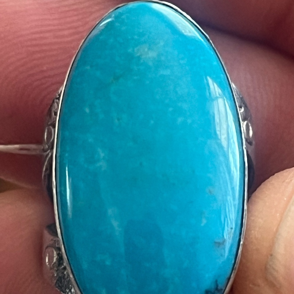 Turquoise 925 Silver Statement Ring By Jay King D… - image 4